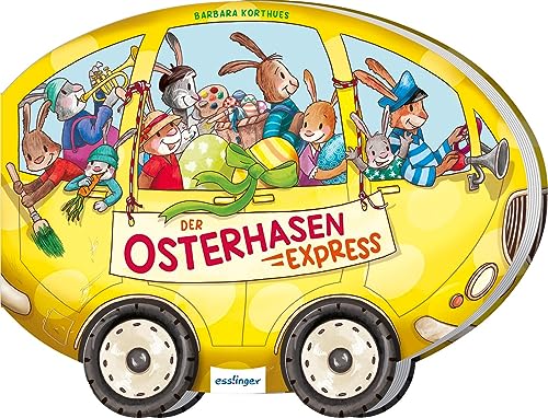 Stock image for Der Osterhasen-Express: Frhlich-buntes Oster-Wimmelbuch mit beweglichen Rdern for sale by medimops