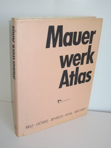 Beispielbild fr Mauerwerk Atlas zum Verkauf von Buchmarie