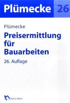 Stock image for Preisermittlung fr Bauarbeiten (Gebundene Ausgabe) von Karl Plmecke Hans Stiglocher, Volker Kuhne, Markus Kattenbusch, Dirk Noosten, Werner Ernesti, Dieter Kuhlenkamp "Plmecke   Preisermittlung fr Bauarbeiten" ist das baubetriebliche Fundament fr die Kalkulation auskmmlicher Angebotspreise. Bei jedem Bauvorhaben ist eine Preisermittlung fr Bauleistungen erforderlich. Diese fhrt selbst bei gleichartigen Bauvorhaben zu stets neuen, mitunter nicht vergleichbaren Preisen. Nur durch eine sorgfltige Kalkulation knnen betriebswirtschaftliche Risiken verringert werden. Hierfr stellt das berarbeitete und erweiterte Standardwerk das erforderliche Rstzeug zur Verfgung. Der erste Teil umfasst die wesentlichen bauvertraglichen Rahmenbedingungen und kalkulatorischen Grundkenntnisse bis hin zur genauen Vorgehensweise bei der Kalkulation mit ihren wichtigsten Kostenelementen. Der zweite Teil enthlt eine umfangreiche Zusammenstellung der wichtigsten technischen Eigenschaften von genormte for sale by BUCHSERVICE / ANTIQUARIAT Lars Lutzer