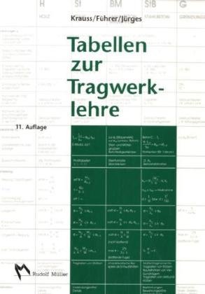 Stock image for Tabellen zur Tragwerklehre for sale by medimops