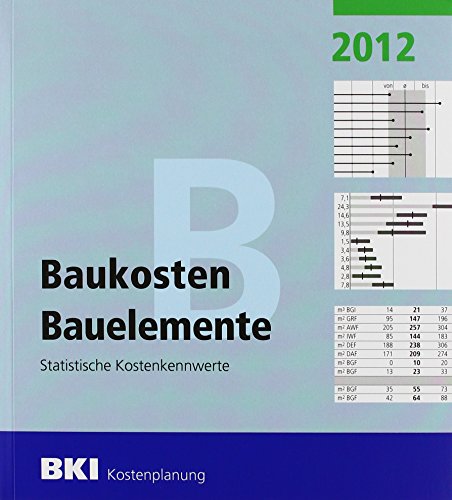 9783481029500: BKI Baukosten 2012 Teil 2 - Statistische Kostenkennwerte Bauelemente