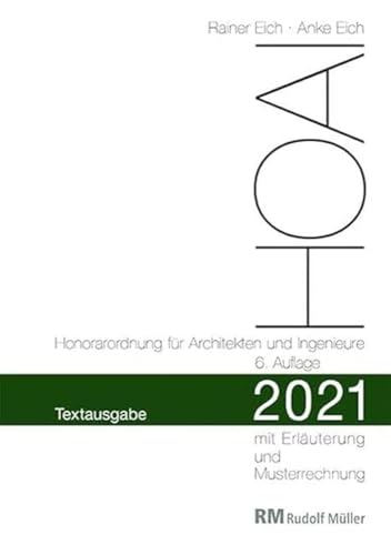 Beispielbild fr HOAI 2021 - Textausgabe Honorarordnung fr Architekten und Ingenieure zum Verkauf von Blackwell's