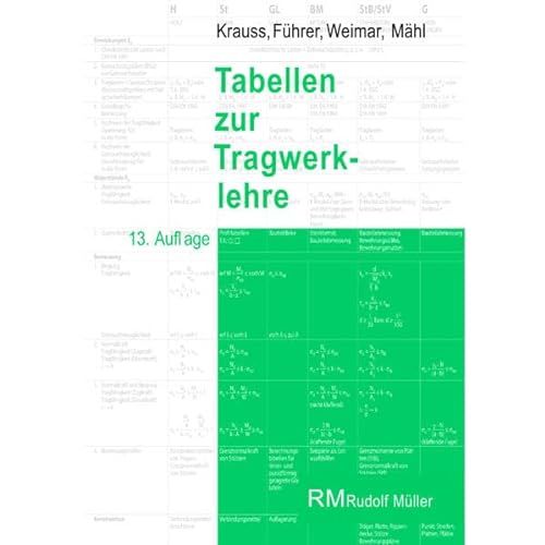 Stock image for Tabellen zur Tragwerklehre for sale by Revaluation Books