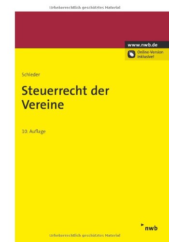 Beispielbild fr Steuerrecht der Vereine zum Verkauf von Buchpark