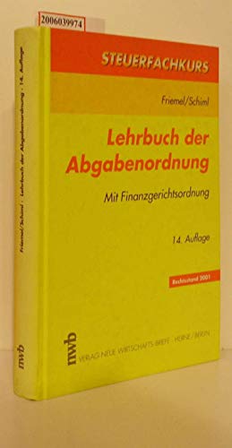 Beispielbild fr Steuerfachkurs, Lehrbuch der Abgabenordnung zum Verkauf von medimops