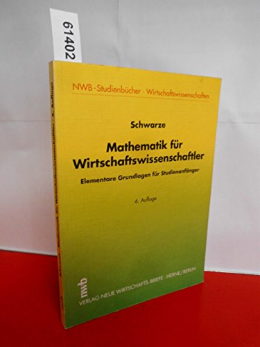 Stock image for Mathematik fr Wirtschaftswissenschaftler for sale by medimops