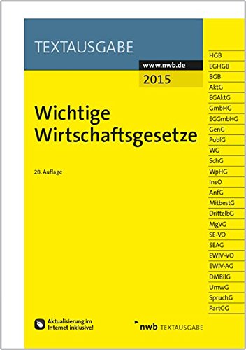 Stock image for Wichtige Wirtschaftsgesetze for sale by WorldofBooks