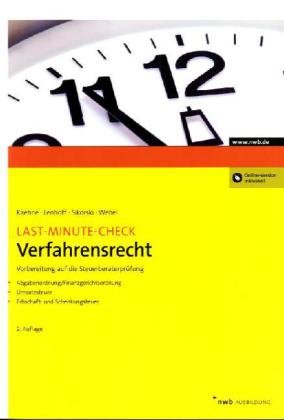 Stock image for Last-Minute-Check Verfahrensrecht Vorbereitung auf die Steuerberaterprfung. for sale by Buchpark