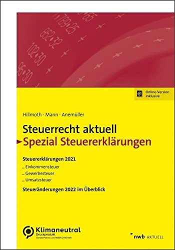 Beispielbild fr Steuerrecht aktuell Spezial Steuererklrungen 2021 zum Verkauf von Buchpark