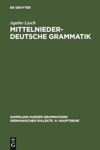 9783484101838: Mittelniederdeutsche Grammatik: 9 (Sammlung Kurzer Grammatiken Germanischer Dialekte. A: Hauptr)