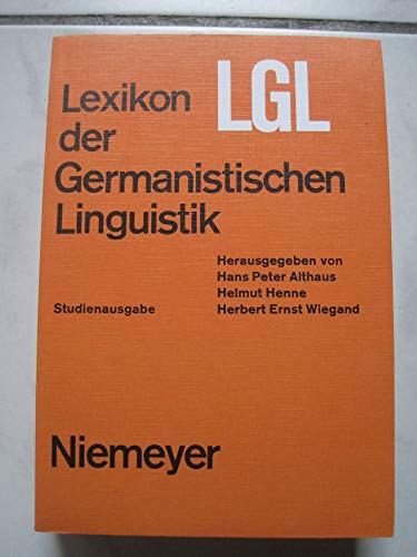 Beispielbild fr Lexikon der germanistischen Linguistik : [3 Bde] / Hrsg. v. Hans Peter Althaus ; Helmut Henne ; Herbert Ernst Wiegand zum Verkauf von Versandantiquariat Buchegger