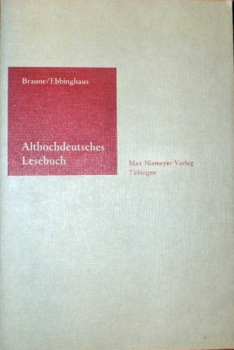 Beispielbild fr ALTHOCHDEUTSCHES LESEBUCH mit Woerterbuch zum Verkauf von German Book Center N.A. Inc.