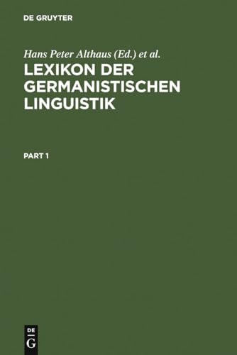 Beispielbild fr Lexikon der Germanistischen Linguistik LGL zum Verkauf von Bernhard Kiewel Rare Books