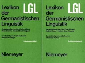 9783484103962: Lexikon der Germanistischen Linguistik.