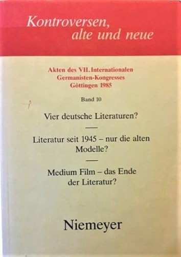 Stock image for Vier deutsche Literaturen?: Literature seit 1945 - nur die alten Modelle?; Medium Film - das Ende der Literature? for sale by Yushodo Co., Ltd.