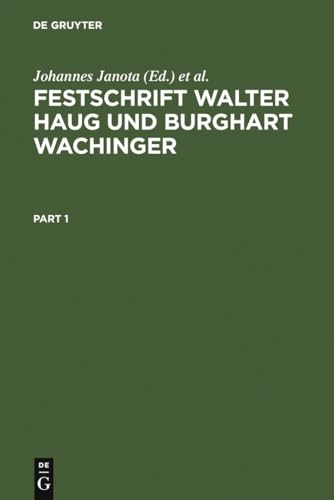 9783484106536: Festschrift Walter Haug und Burghart Wachinger