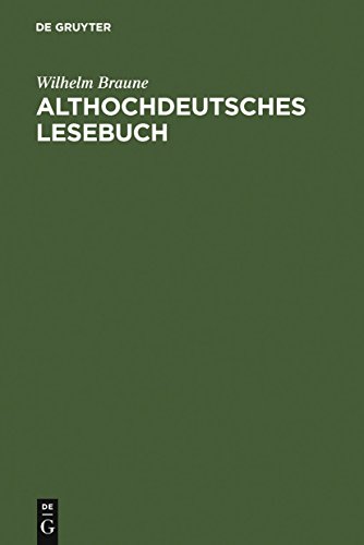Stock image for Althochdeutsches Lesebuch: Zusammengestellt und mit W rterbuch versehen for sale by WorldofBooks
