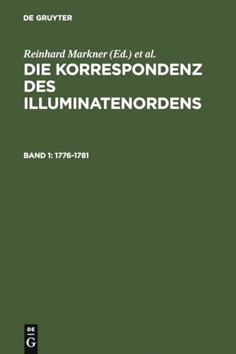 Stock image for Die Korrespondenz des Illuminatenordens, Band 1 17761781 for sale by PBShop.store US