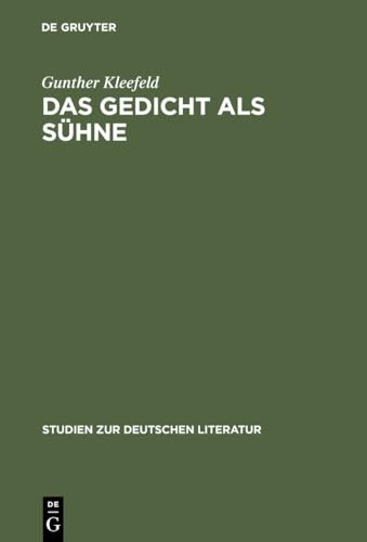 Imagen de archivo de Das Gedicht als Sühne a la venta por Ria Christie Collections