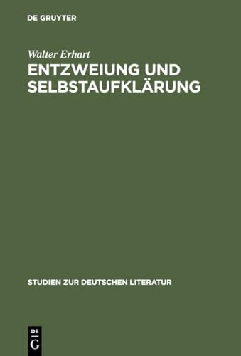 Entzweiung und Selbstaufklrung Christoph Martin Wielands AgathonProjekt 115 Studien Zur Deutschen Literatur, 115 - Walter Erhart