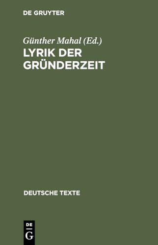 Beispielbild fr Lyrik der Grnderzeit zum Verkauf von Kultgut