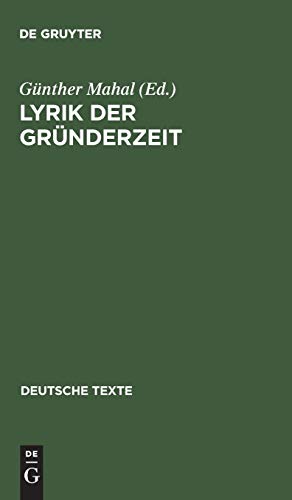9783484190252: Lyrik der Grnderzeit: 26 (Deutsche Texte)