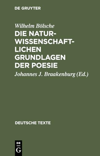 9783484190399: Die naturwissenschaftlichen Grundlagen der Poesie: Prolegomena einer realistischen sthetik: 40 (Deutsche Texte)