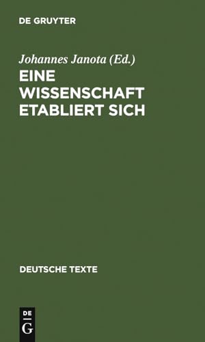 Beispielbild fr Eine Wissenschaft etabliert sich. 1810-1870. (Texte z.Wissenschaftsgeschichte d. Germanistik III). zum Verkauf von Antiquariat Kai Gro