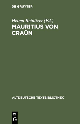 9783484202139: Mauritius von Cran: 113 (Altdeutsche Textbibliothek)