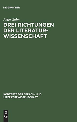 Beispielbild fr Drei Richtungen der Literaturwissenschaft : Scherer  Walzel  Staiger zum Verkauf von Buchpark