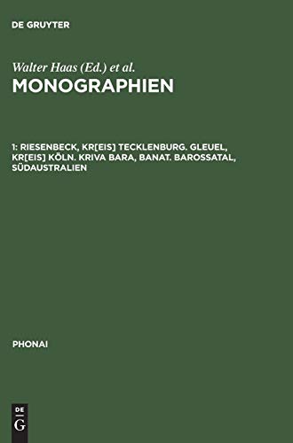 9783484230033: Monographien, 1, Riesenbeck, Kr[eis] Tecklenburg. Gleuel, Kr[eis] Kln. Kriva Bara, Banat. Barossatal, Sdaustralien: 6 (Phonai)