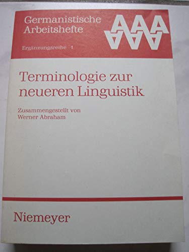 Beispielbild fr Terminologie zur neueren Linguistik. (= Germanistische Arbeitshefte. Ergnzungsreihe 1). zum Verkauf von Bernhard Kiewel Rare Books