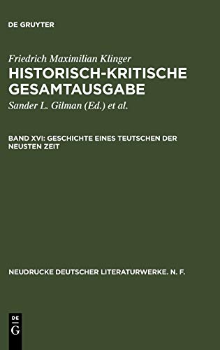 Geschichte eines Teutschen der neusten Zeit (Neudrucke deutscher Literaturwerke. N. F., 52) (German Edition) (9783484280526) by Gilman, Sander L.; Hartmann, Karl-Heinz; Salumets, Thomas