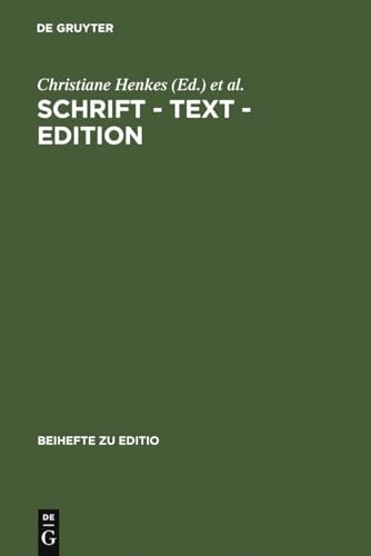 Stock image for Schrift - Text - Edition. for sale by SKULIMA Wiss. Versandbuchhandlung