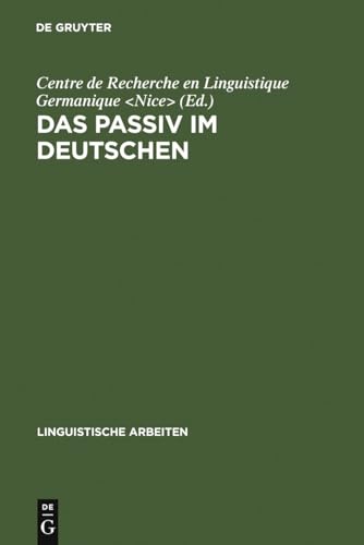 Stock image for Das Passiv im Deutschen for sale by Ria Christie Collections
