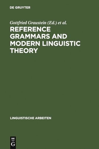 9783484302266: Reference Grammars and Modern Linguistic Theory