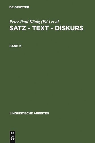 Stock image for Satz Text Diskurs: Vol 2 for sale by Revaluation Books