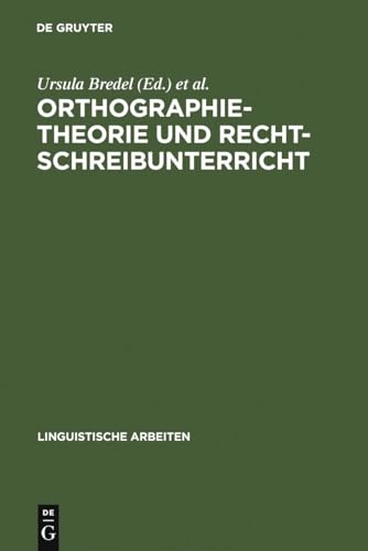 Imagen de archivo de Orthographietheorie Und Rechtschreibunterricht a la venta por Revaluation Books