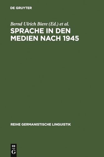 Stock image for Sprache in den Medien nach 1945 for sale by Antiquariat Stefan Krger