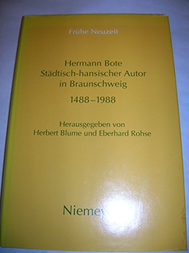 Beispielbild fr Hermann Bote - Stdtisch-hansischer Autor in Braunschweig 1488 - 1988. Beitrge zum Braunschweiger Bote-Kolloquium 1988. zum Verkauf von antiquariat RABENSCHWARZ