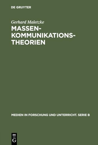 Stock image for Massenkommunikationstheorien for sale by Blackwell's