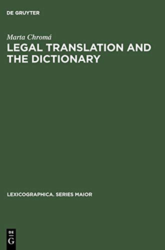 Stock image for Legal Translation and the Dictionary for sale by Ria Christie Collections