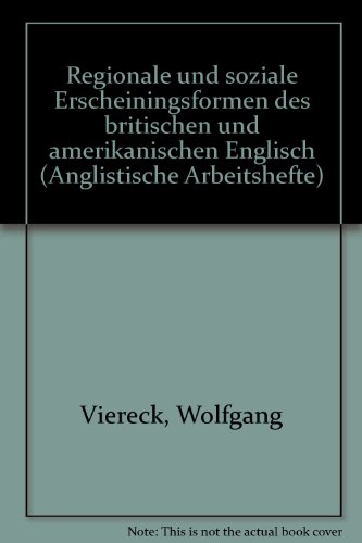 Beispielbild fr Regionale und soziale Erscheinungsformen des britischen und amerikanischen Englisch zum Verkauf von Hackenberg Booksellers ABAA