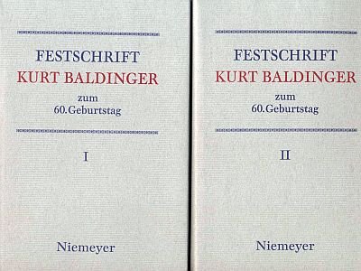 FESTSCHRIFT KURT BALDINGER ZUM 60. GEBURTSTAG. 17. NOVEMBER 1979. 2 vols