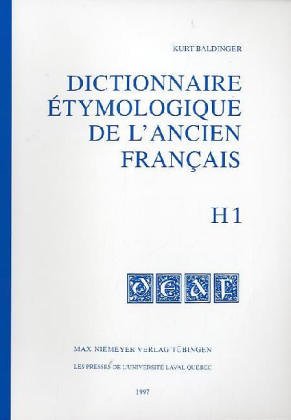 Beispielbild fr Dictionnaire tymologique De L'ancien Franais zum Verkauf von Ammareal