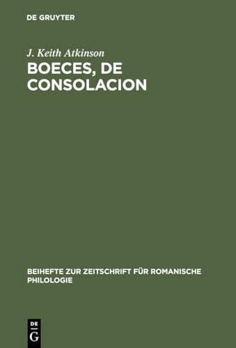 Beispielbild fr Boeces: De Consolacion. zum Verkauf von SKULIMA Wiss. Versandbuchhandlung