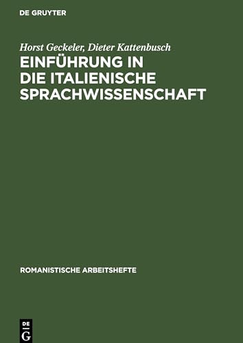 Imagen de archivo de Einfhrung in die italienische Sprachwissenschaft a la venta por medimops