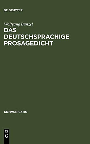 9783484630376: Das Deutschsprachige Prosagedicht: Theorie Und Geschichte Einer Literarischen Gattung Der Moderne: 37