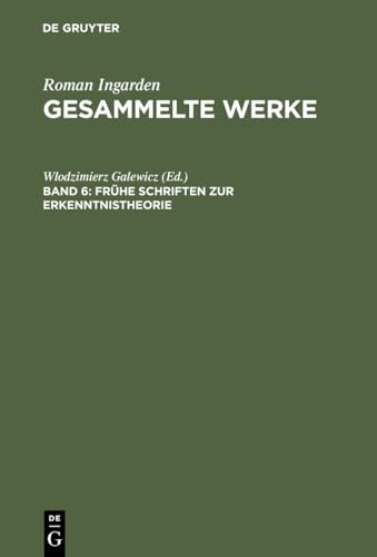 Beispielbild fr Frhe Schriften zur Erkenntnistheorie (German Edition) zum Verkauf von California Books
