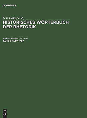 Historisches Wörterbuch der Rhetorik / Must - Pop